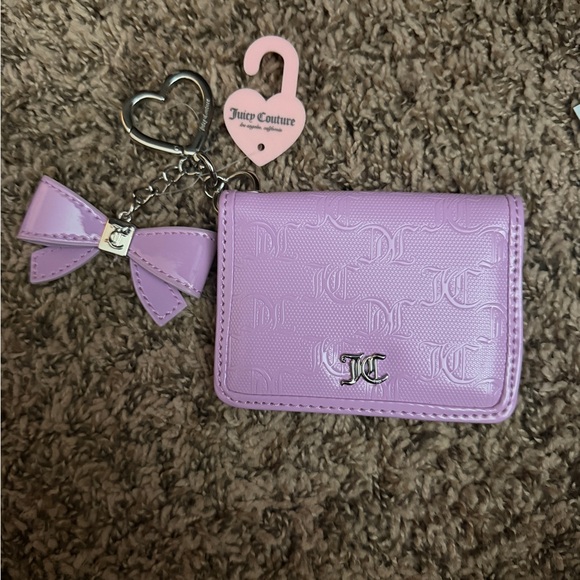 Juicy Couture Accessories - Juicy Couture Lavender Card Holder with Heart Keychain